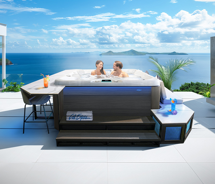 Calspas hot tub being used in a family setting - Weymouth Town